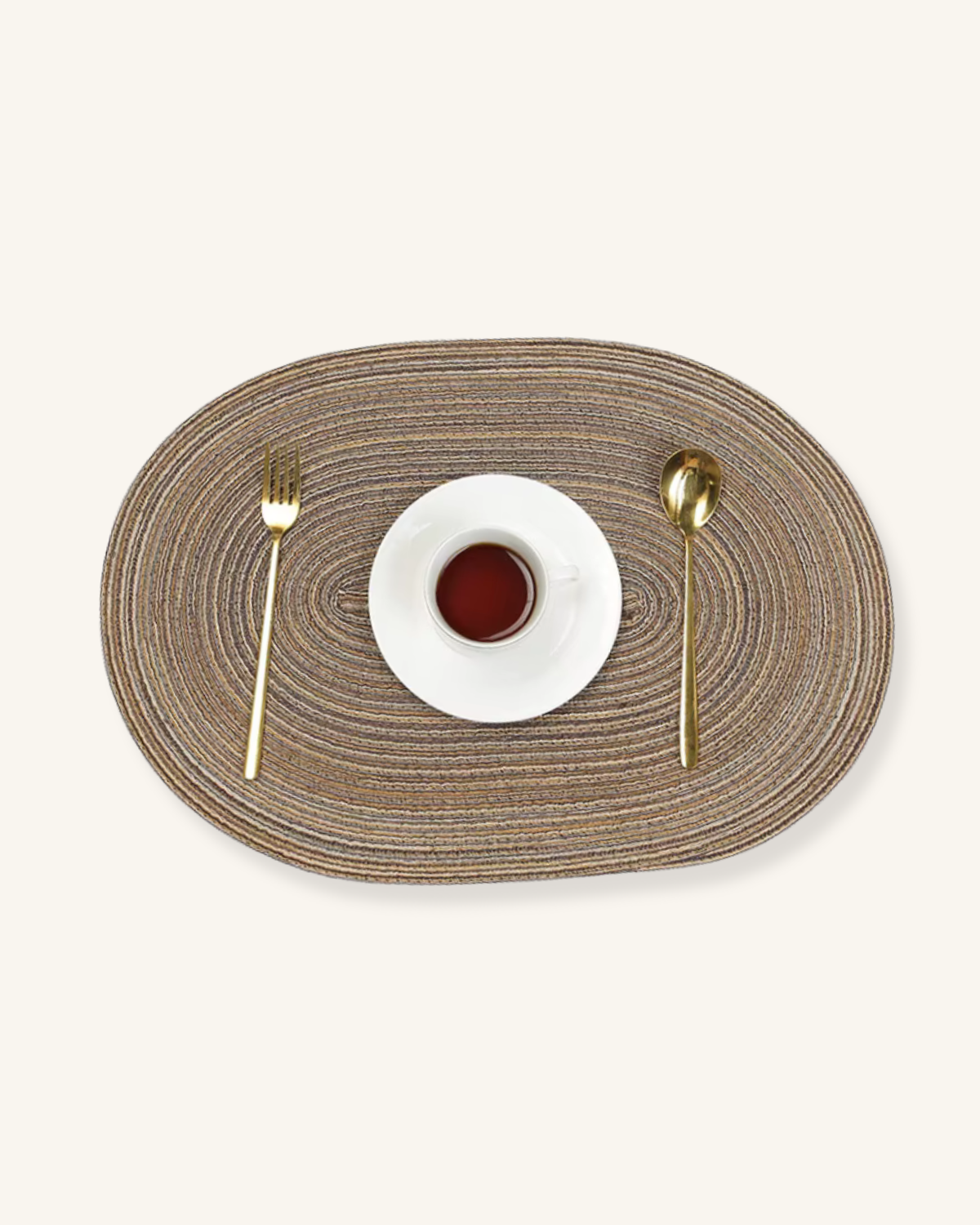 Dessous de tables Tan Clair / 45x30cm / Oval sets-de-table.fr