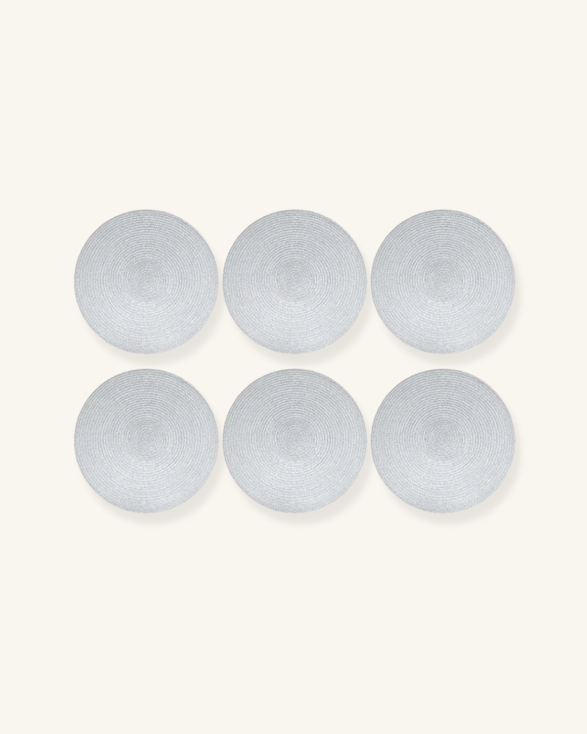 Set de table noir rond Noir / 6 Mats 6 Coaster sets-de-table.fr
