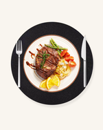 Set de table rond noir - Vignette | Sets de Table