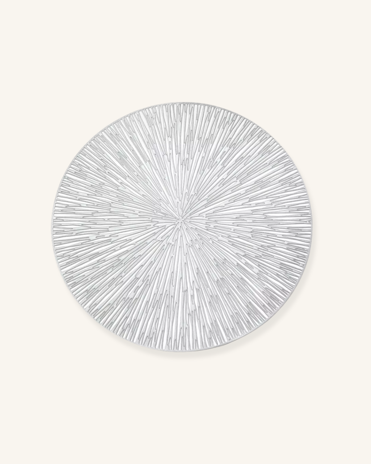 Set de table rond pvc Argenté sets-de-table.fr