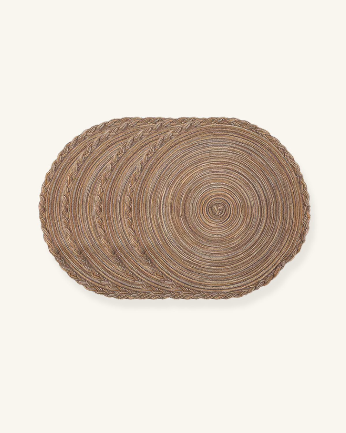 Set de tables ronds Marron / 38CM sets-de-table.fr