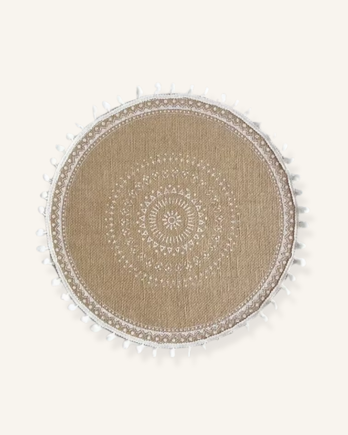 Set de table rond bohème Jute / 4PCS sets-de-table.fr
