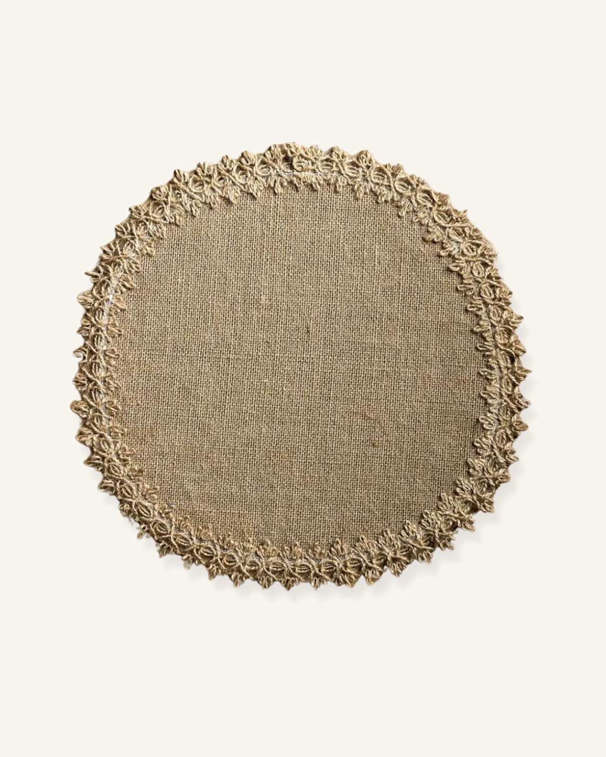 Set de table rond jute Jute sets-de-table.fr