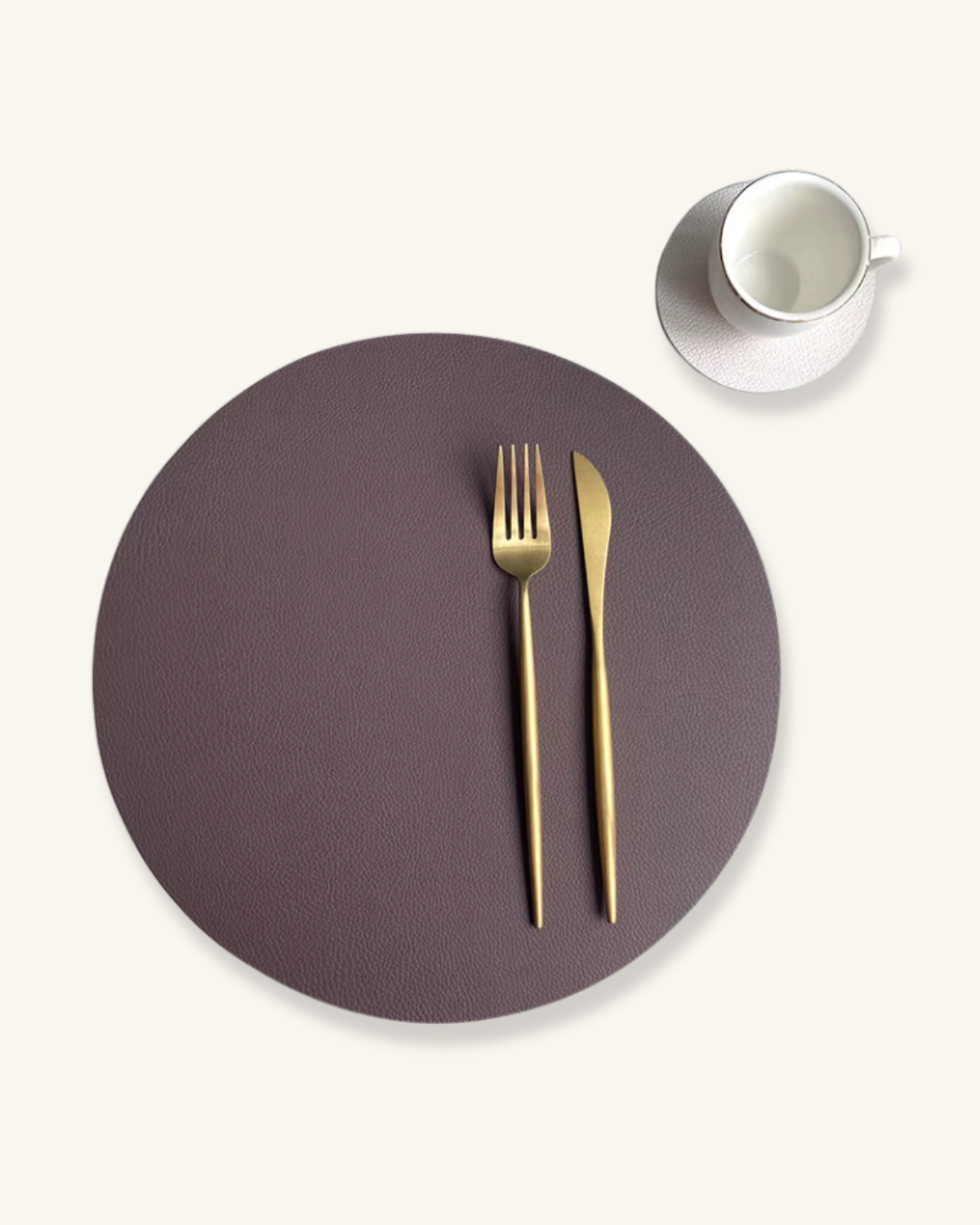 Set de table ronds Chocolat / Round32cm and 10cm sets-de-table.fr