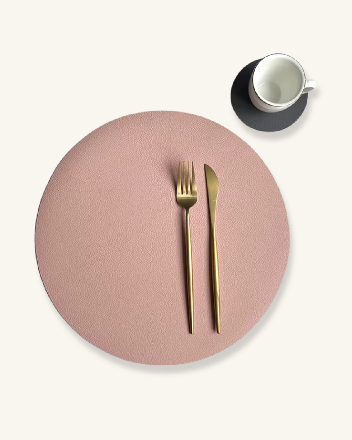 Set de table ronds Rose / Round32cm and 10cm sets-de-table.fr
