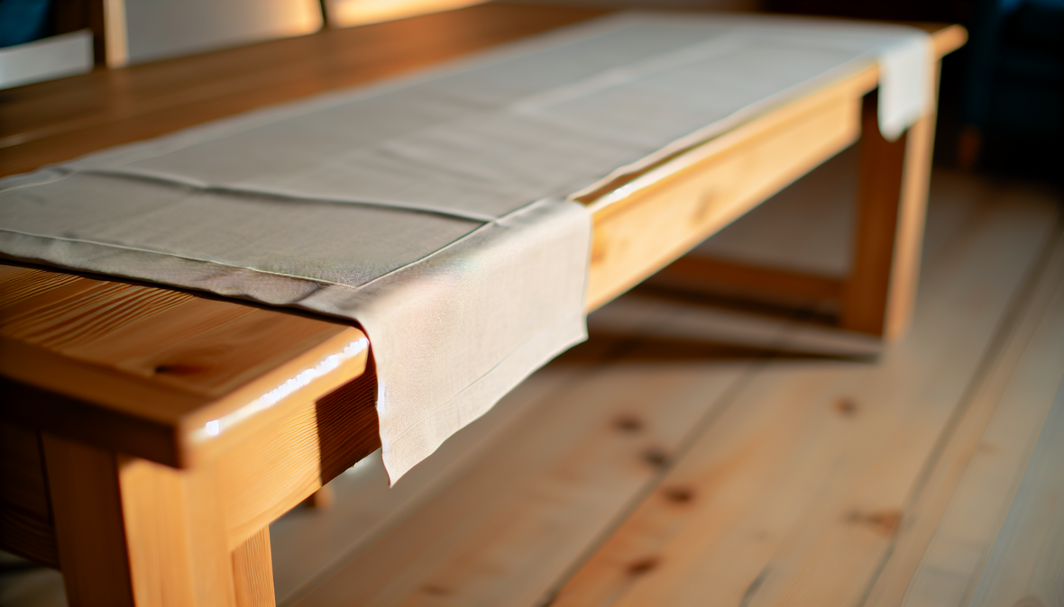 set de table rectangulaire sur une table longue