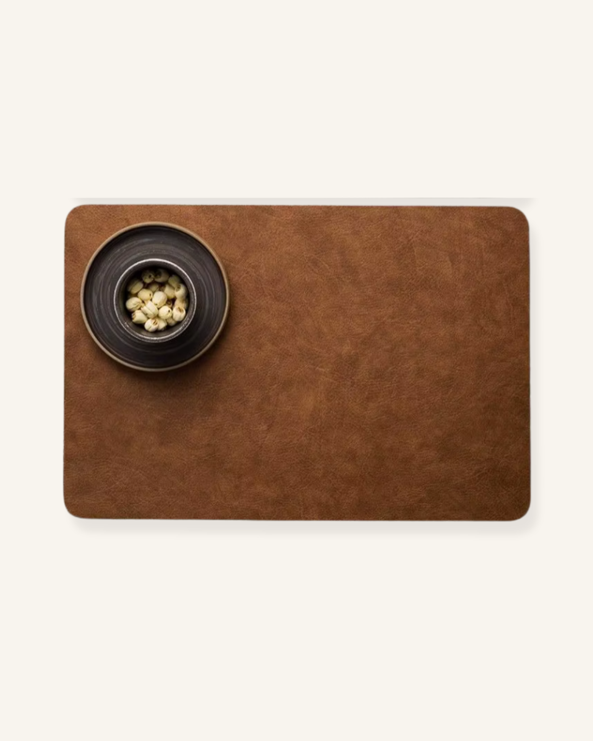 Sets de table cuir Café profond / 44.5x30cm sets-de-table.fr