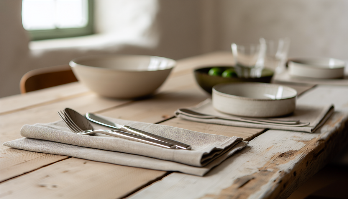sets de table stylisés dans un décor de table complet