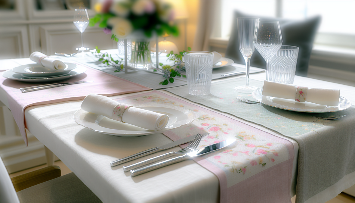 table de fête décorée