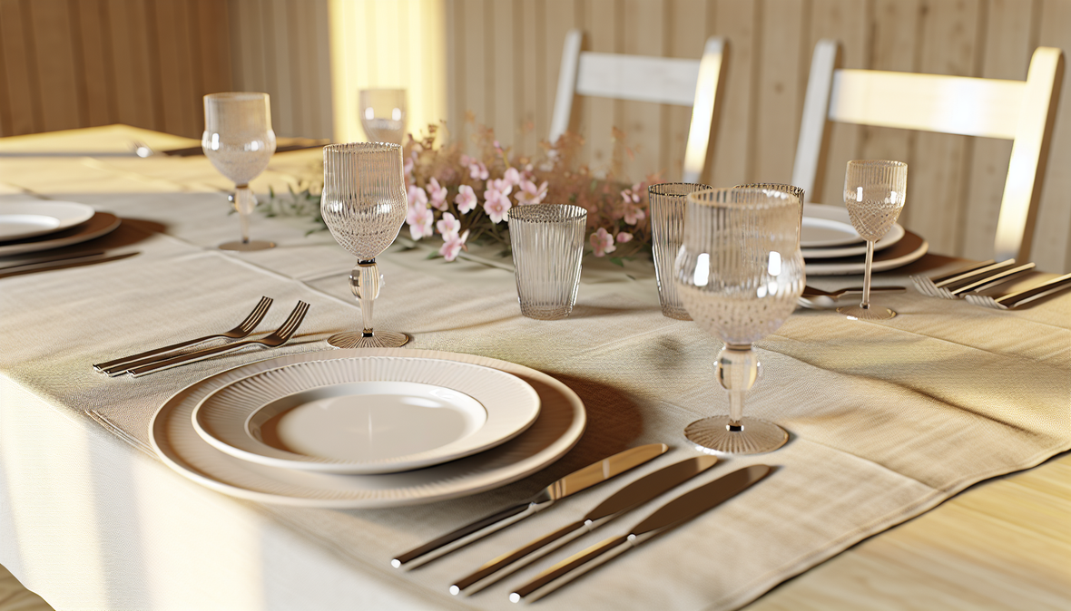 sets de table en raphia propres et bien entretenus