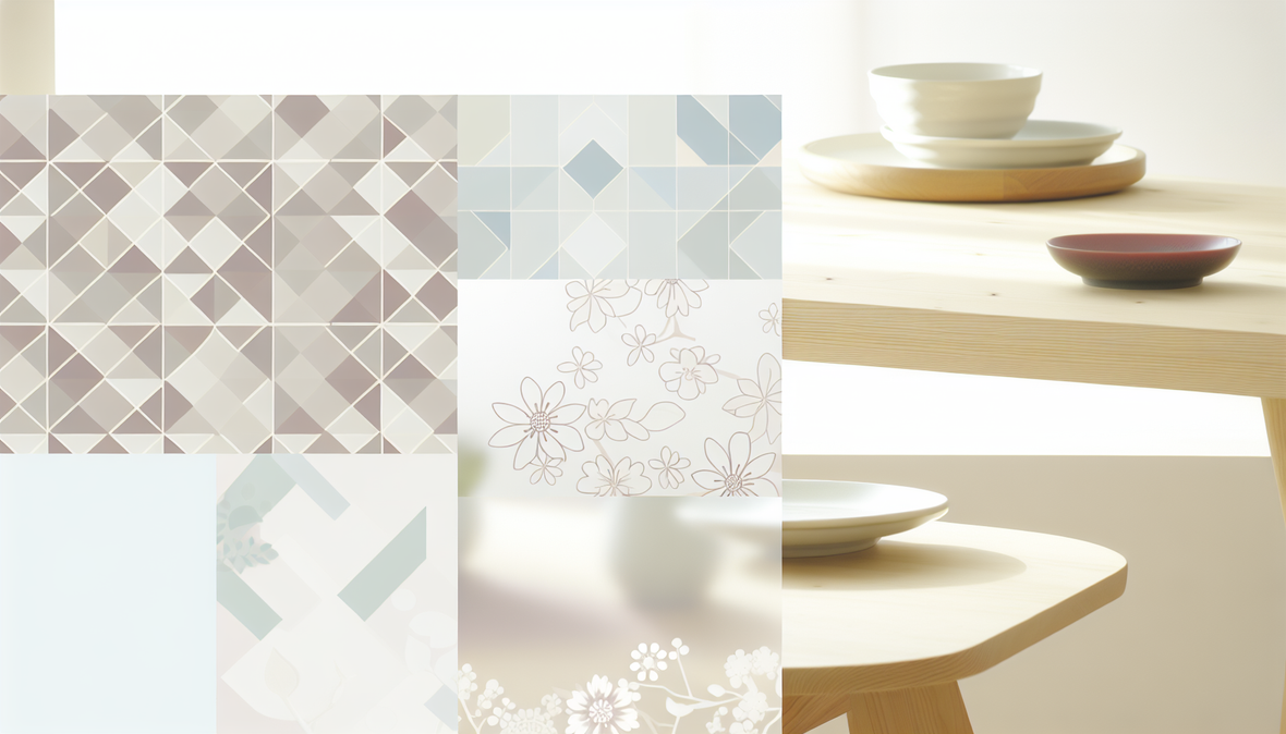 tableau d’inspiration styles nordique/japonisant