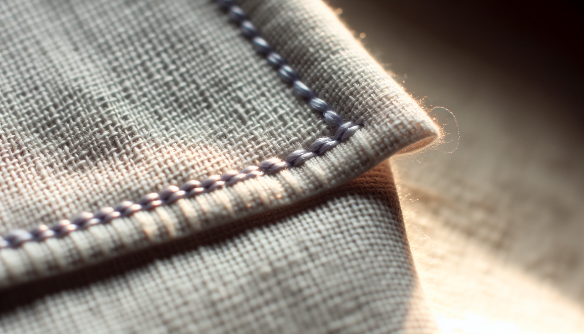 zoom sur un ourlet réalisé